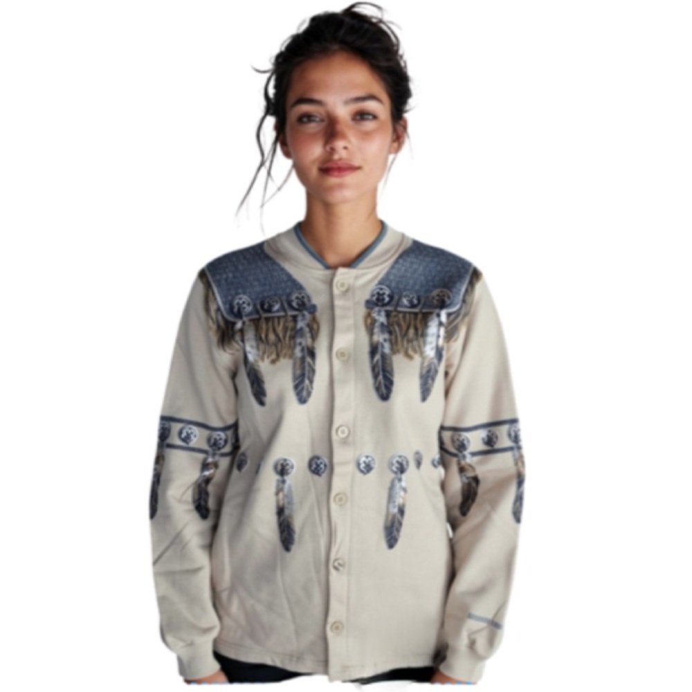 Vintage 90s Indian Nations Navajo Scared Feather & Conch Unisex Sweatshirt